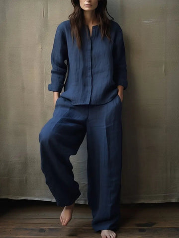 Simple Cotton And Linen Set