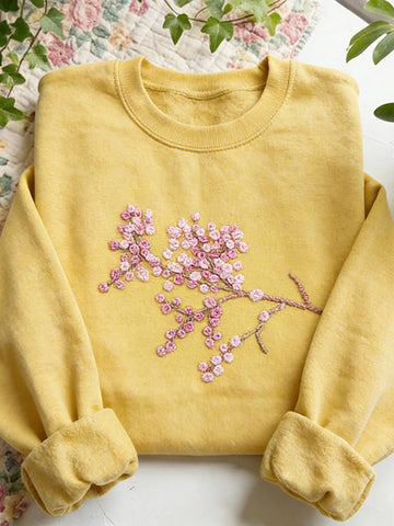 Japanese Cherry Blossom Art Vintage Sweatshirt