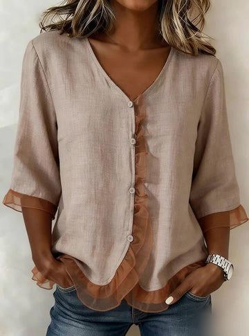 Women's Ruffled Casual Shirt