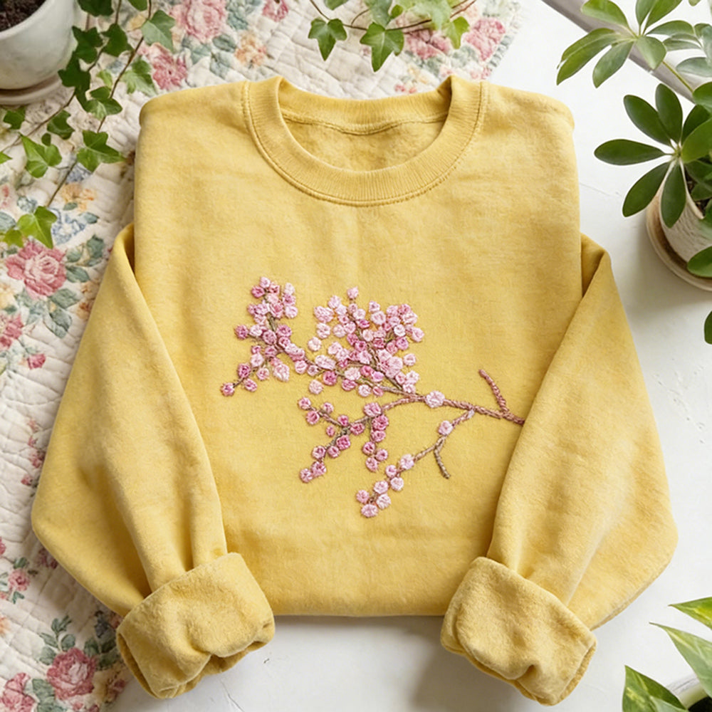 Japanese Cherry Blossom Art Vintage Sweatshirt
