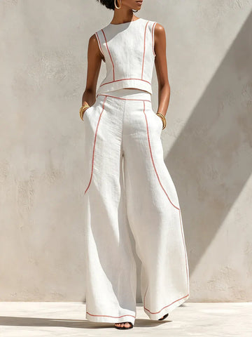 Women's Minimalist And High-end Linen-style Suit