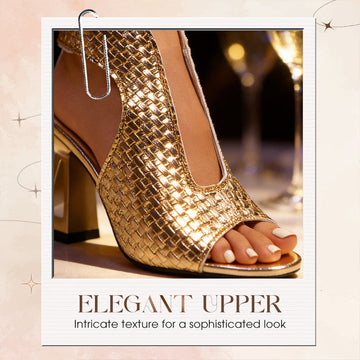 👡New arrival 40% OFF!🏖️Women's Elegant Peep-Toe Heeled Sandals