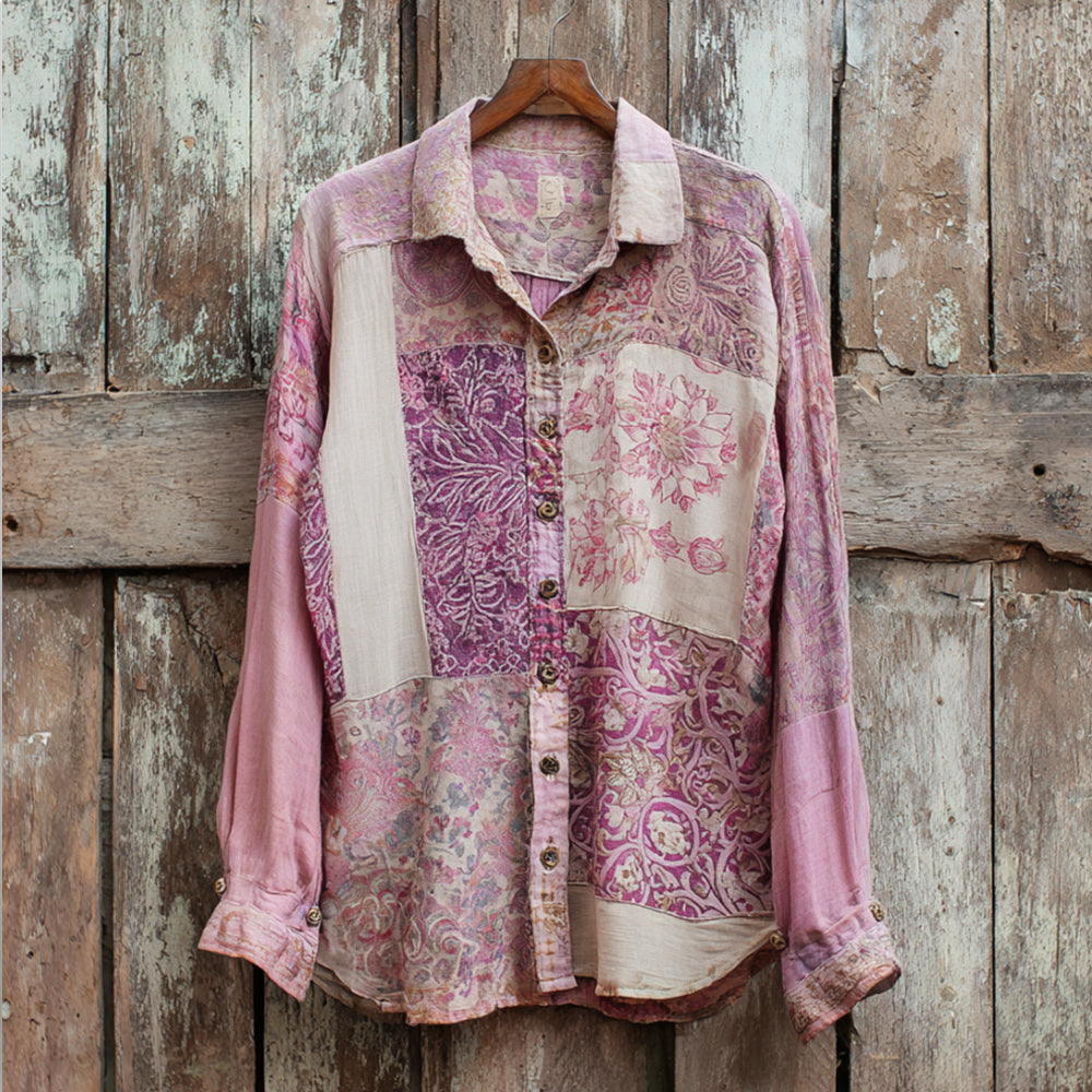 Bohème Floral Patchwork Casual Shirt